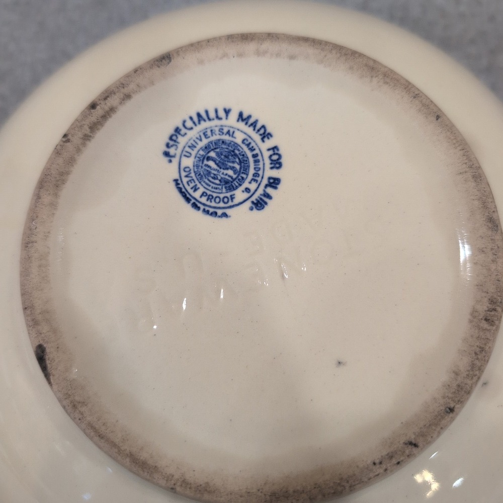 Universal Potteries Blue Acorn Bowl Oven Proof Cambridge Ohio for Blair NA309 - Picture 6 of 7